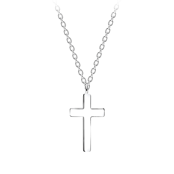 Wholesale Sterling Silver Cross Necklace - JD10693