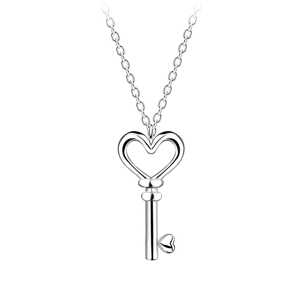 Wholesale Sterling Silver Key Necklace - JD10728