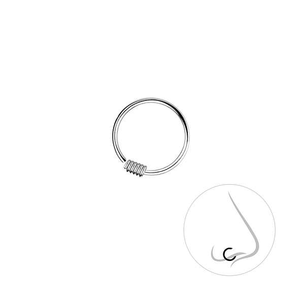 Wholesale 10mm Sterling Silver Nose Ring - JD3344