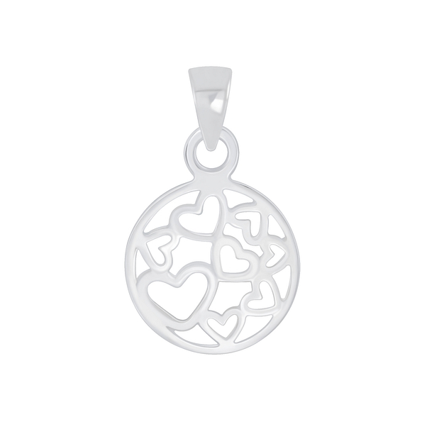 Wholesale Sterling Silver Hearts Pendant - JD4556