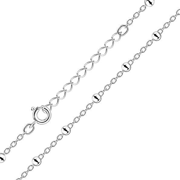 Wholesale 35cm Sterling Silver Extension Satellite Necklace - JD4617