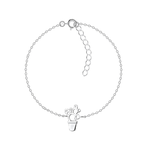 Wholesale Sterling Silver Cactus Bracelet - JD11348