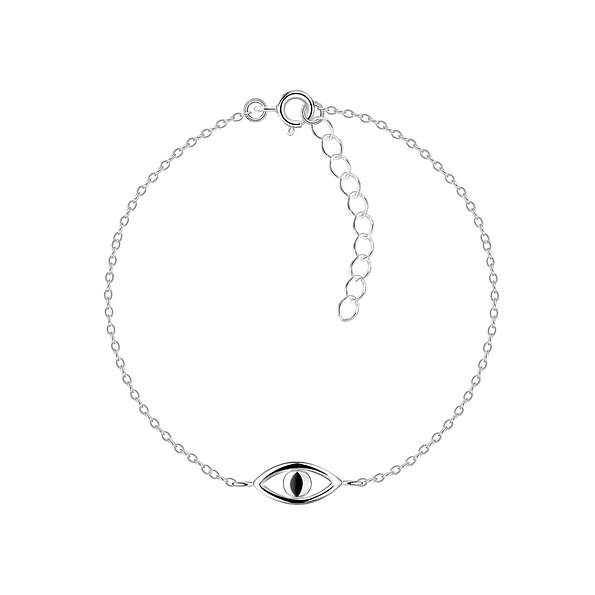 Wholesale Sterling Silver Evil Eye Bracelet - JD11791