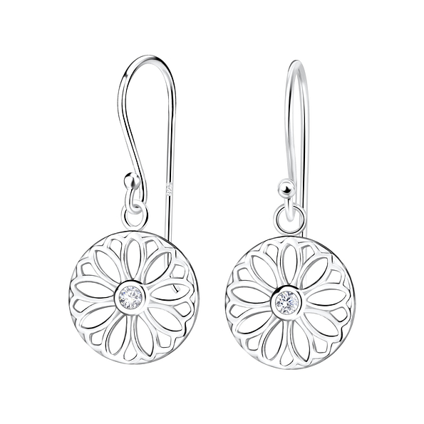 Wholesale Sterling Silver Flower Earrings - JD11748