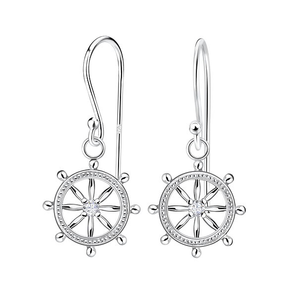 Wholesale Sterling Silver Wheel Earrings - JD11745