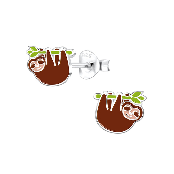 Wholesale Sterling Silver Sloth Ear Studs - JD11661