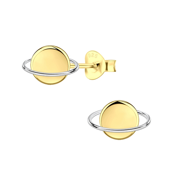 Wholesale Sterling Silver Saturn Ear Studs - JD10754