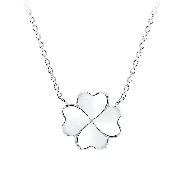 Wholesale Sterling Silver Clover Necklace - JD11793