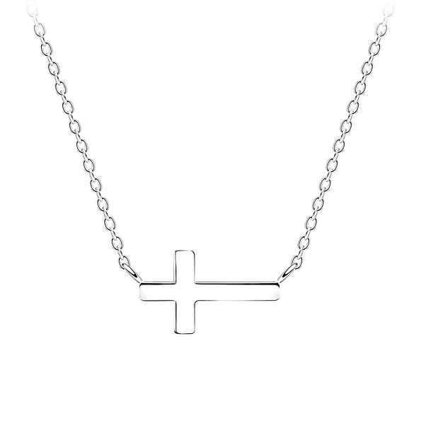 Wholesale Sterling Silver Cross Necklace - JD10695