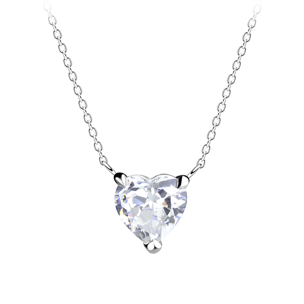 Wholesale Sterling Silver Heart Necklace - JD13056