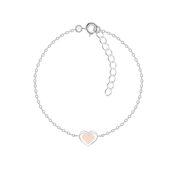 Wholesale Sterling Silver Heart Bracelet - JD9902