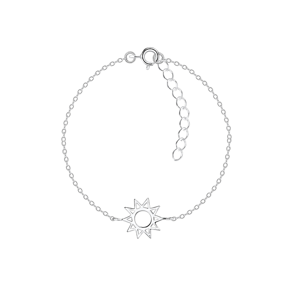 Wholesale Sterling Silver Sun Bracelet - JD11912