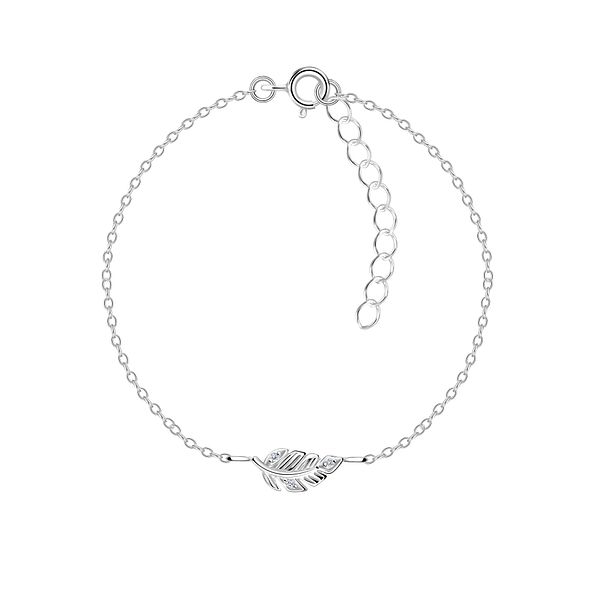 Wholesale Sterling Silver Leaf Bracelet - JD12047