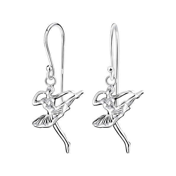 Wholesale Sterling Silver Ballet Dancer Earrings - JD5145