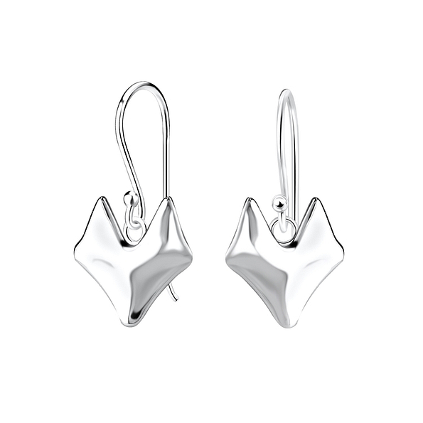 Wholesale Sterling Silver Fox Earrings - JD12035