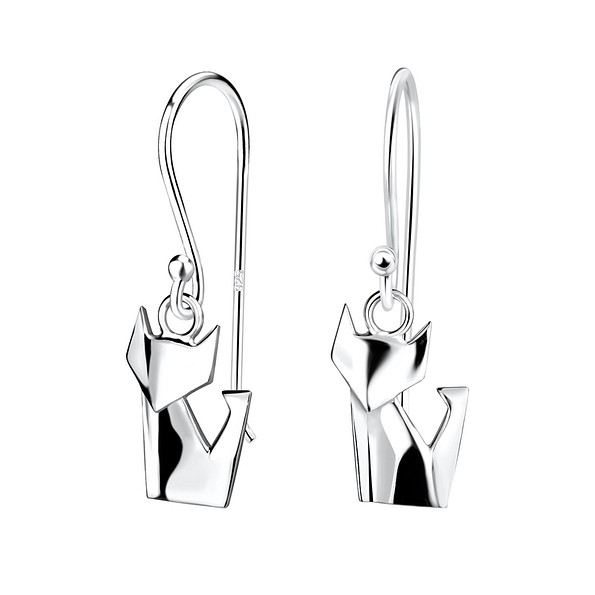 Wholesale Sterling Silver Fox Earrings - JD11917