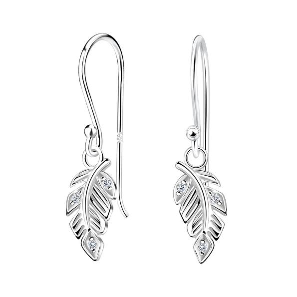 Wholesale Sterling Silver Leaf Earrings - JD12046