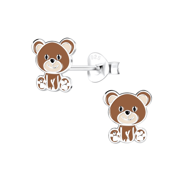 Wholesale Sterling Silver Bear Ear Studs - JD12757