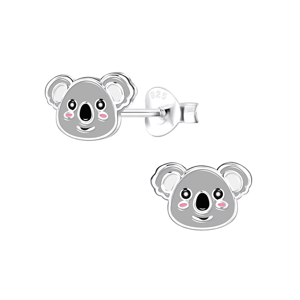 Wholesale Sterling Silver Koala Ear Studs - JD12777