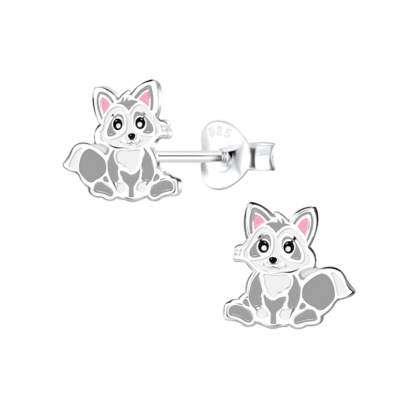 Wholesale Sterling Silver Raccoon Ear Studs - JD12780