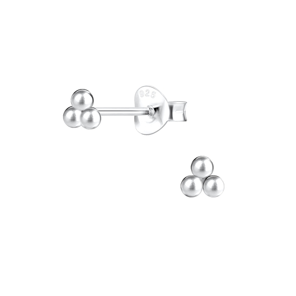 Wholesale Sterling Silver Ball Ear Studs - JD12808