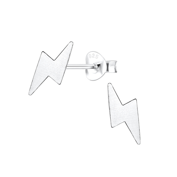 Wholesale Sterling Silver Thunder Bolt Ear Studs - JD12812