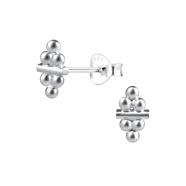 Wholesale Sterling Silver Ball Ear Studs - JD12826