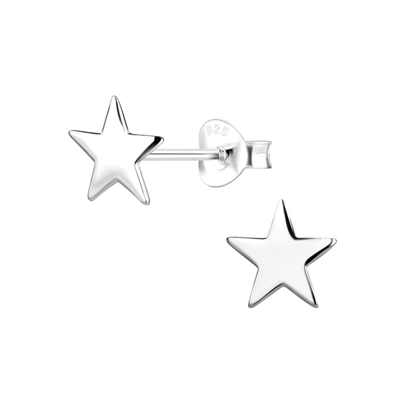 Wholesale Sterling Silver Star Ear Studs - JD11916