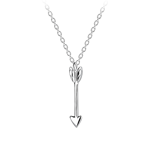 Wholesale Sterling Silver Arrow Necklace - JD13372