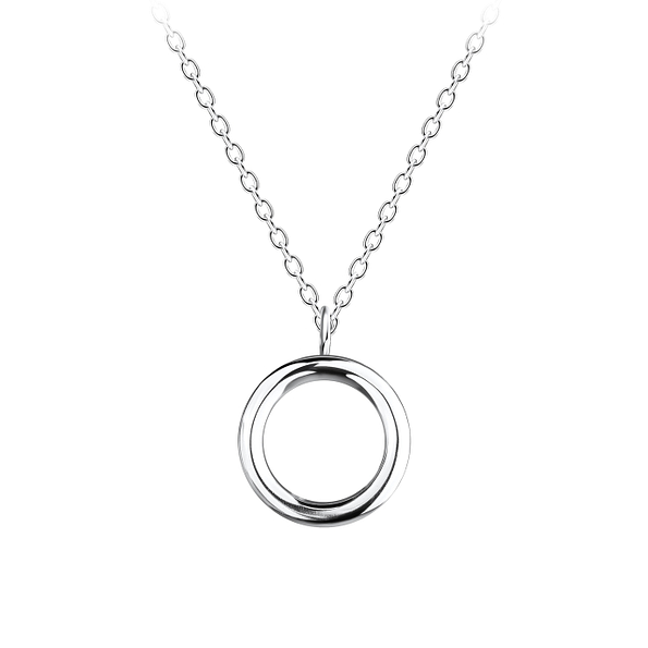 Wholesale Sterling Silver Circle Necklace - JD10630