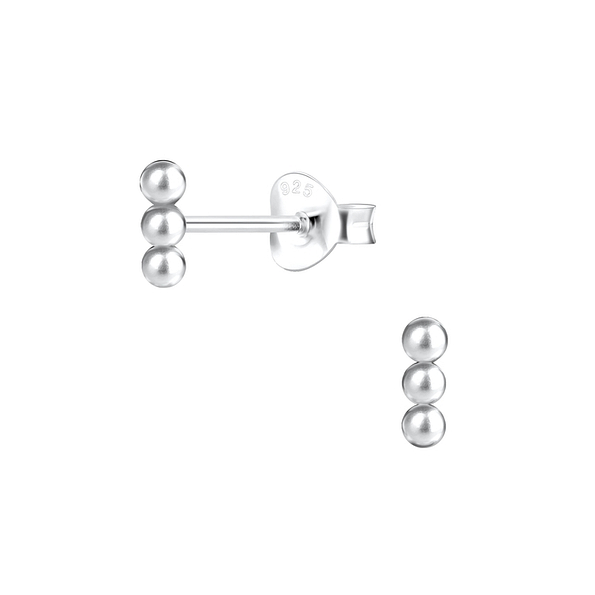 Wholesale Sterling Silver Ball Ear Studs - JD10475