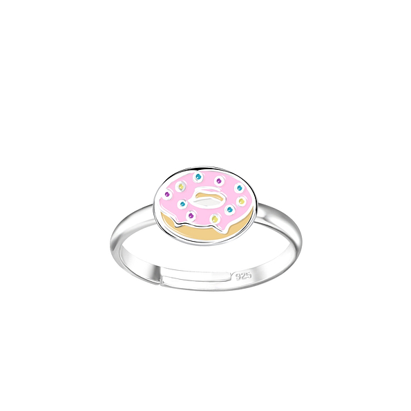 Wholesale Sterling Silver Donut Adjustable Ring - JD15124