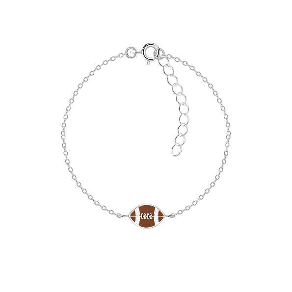 Wholesale Sterling Silver American Football Bracelet - JD15642