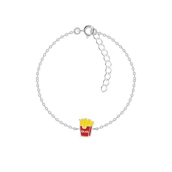 Wholesale Sterling Silver French Fries Bracelet - JD15598