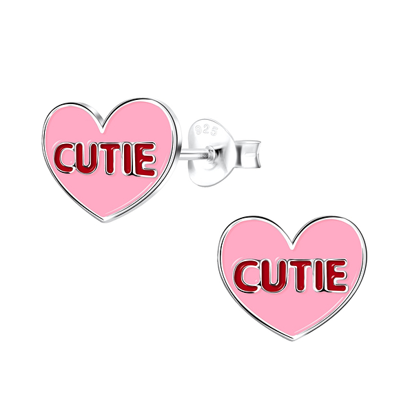 Wholesale Sterling Silver Cutie Heart Ear Studs - JD16028