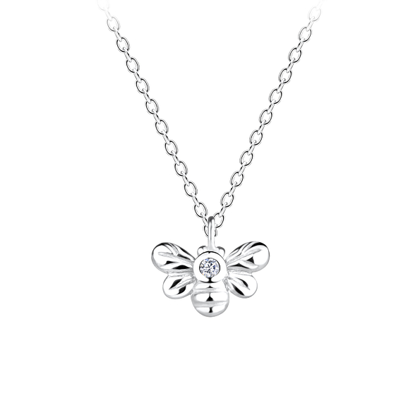 Wholesale Sterling Silver Bee Necklace - JD16448