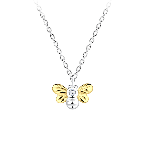 Wholesale Sterling Silver Bee Necklace - JD16449