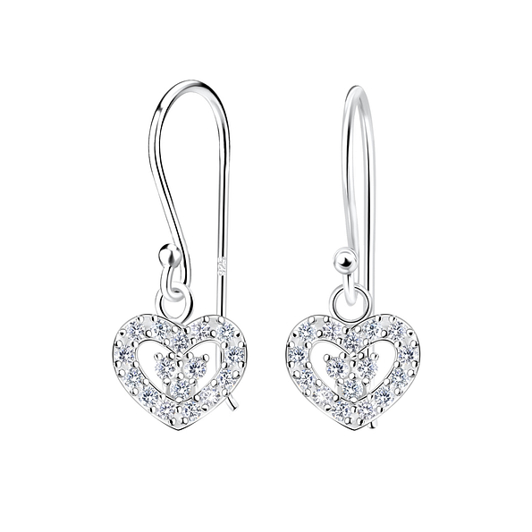 Wholesale Sterling Silver Heart Earrings - JD16344