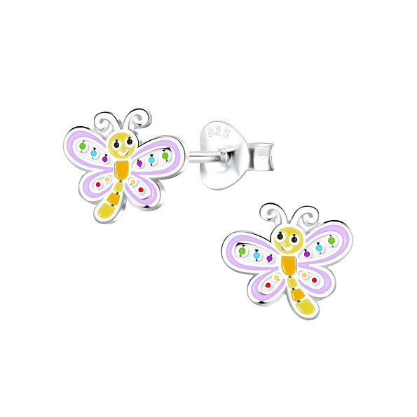 Wholesale Sterling Silver Dragonfly Ear Studs - JD16250