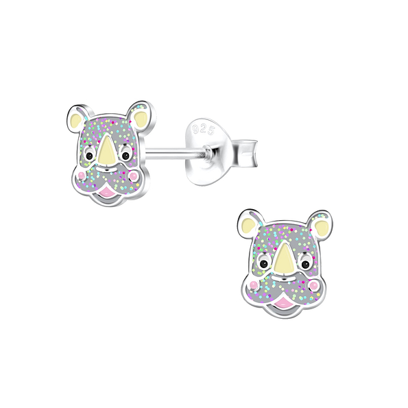 Wholesale Sterling Silver Rhinoceros Ear Studs - JD16267