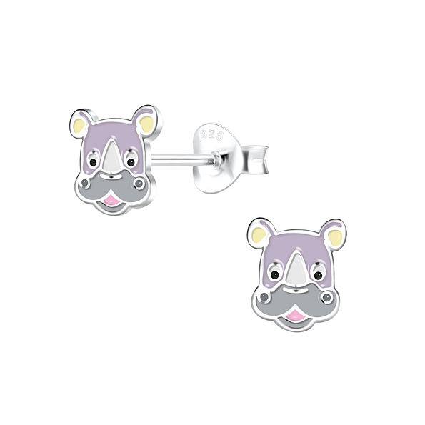 Wholesale Sterling Silver Rhinoceros Ear Studs - JD16266