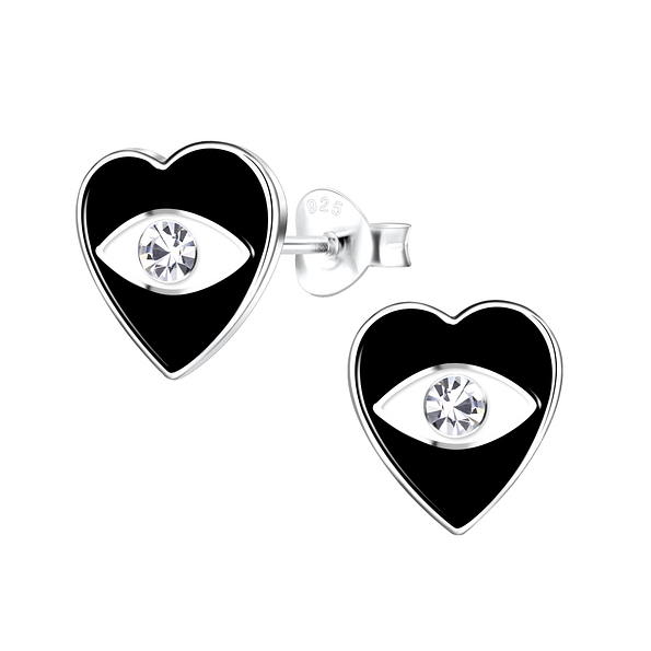 Wholesale Sterling Silver Heart Ear Studs - JD16121