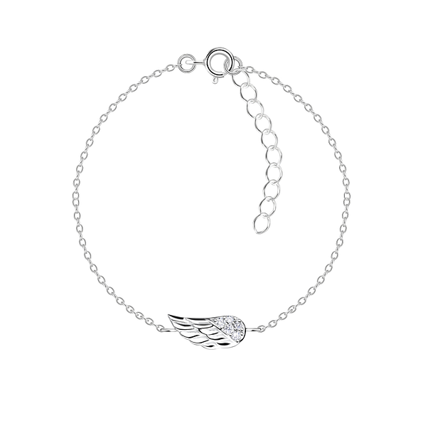 Wholesale Sterling Silver Wing Bracelet - JD16470