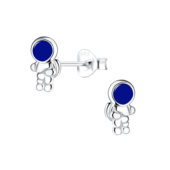 Wholesale Sterling Silver Astronaut Ear Studs - JD16496