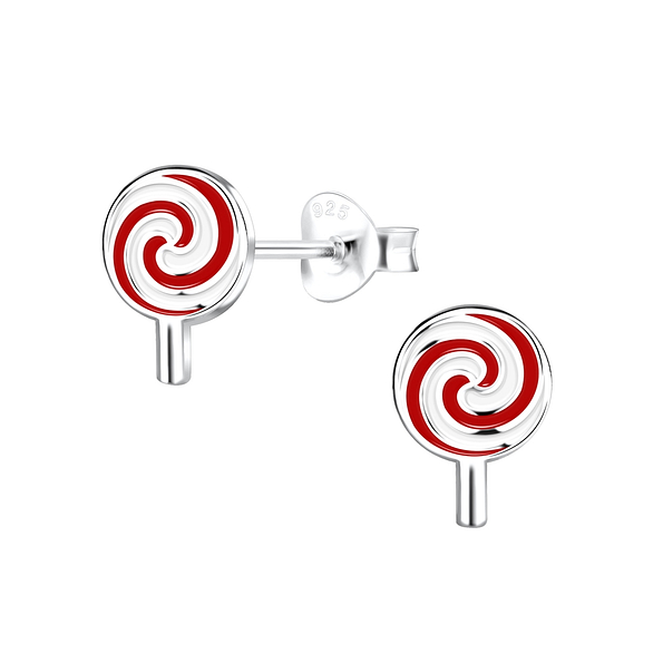Wholesale Sterling Silver Lollipop Ear Studs - JD16547