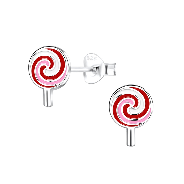 Wholesale Sterling Silver Lollipop Ear Studs - JD16549