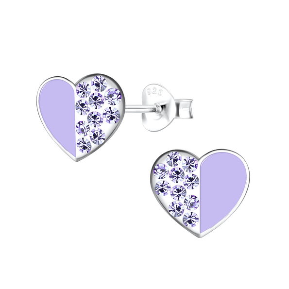 Wholesale Sterling Silver Heart Ear Studs - JD16536