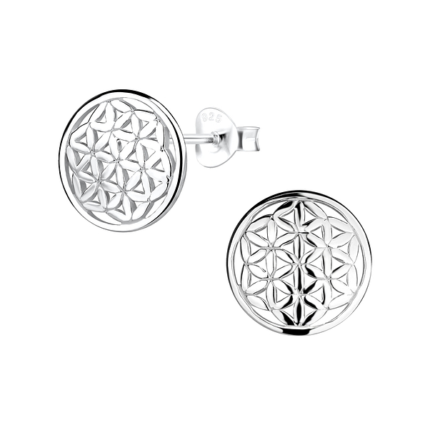 Wholesale Sterling Silver Flower Ear Studs - JD16583