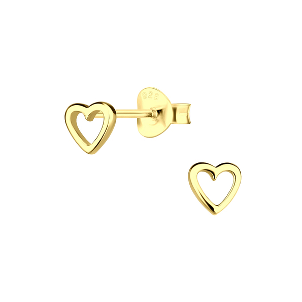 Wholesale Sterling Silver Heart Ear Studs - JD16850