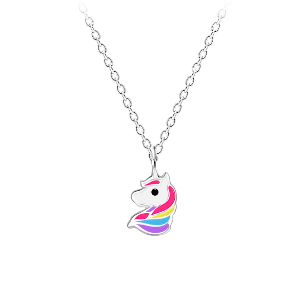 Wholesale Sterling Silver Unicorn Necklace - JD16977